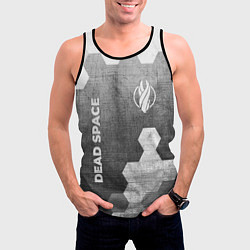 Майка-безрукавка мужская Dead Space - grey gradient вертикально, цвет: 3D-черный — фото 2