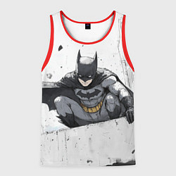 Майка-безрукавка мужская Бэтмен наблюдает сверху, цвет: 3D-красный