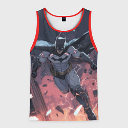 Майка-безрукавка мужская Полет Бэтмена, цвет: 3D-красный