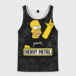 Мужская майка без рукавов Heavy metal Гомер симпсон
