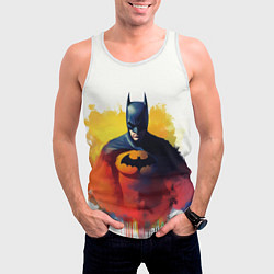 Майка-безрукавка мужская Бэтмен в краске, цвет: 3D-белый — фото 2