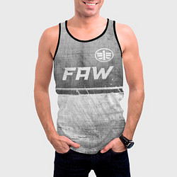 Майка-безрукавка мужская FAW - grey gradient посередине, цвет: 3D-черный — фото 2