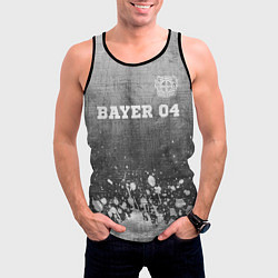 Майка-безрукавка мужская Bayer 04 - grey gradient посередине, цвет: 3D-черный — фото 2