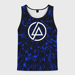 Майка-безрукавка мужская Linkin Park blue energy, цвет: 3D-черный