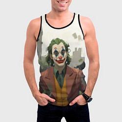 Майка-безрукавка мужская Довольный Джокер, цвет: 3D-черный — фото 2