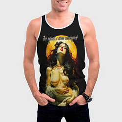 Майка-безрукавка мужская Все дуреют с этого полнолуния, цвет: 3D-белый — фото 2