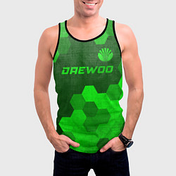 Майка-безрукавка мужская Daewoo - green gradient посередине, цвет: 3D-черный — фото 2
