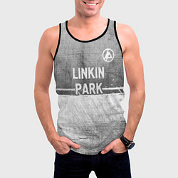 Майка-безрукавка мужская Linkin Park 2024 - grey gradient посередине, цвет: 3D-черный — фото 2