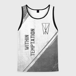 Майка-безрукавка мужская Within Temptation - white gradient вертикально, цвет: 3D-черный