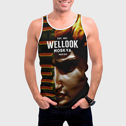 Майка-безрукавка мужская Davids Face Look, цвет: 3D-белый — фото 2