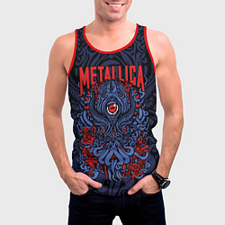 Майка-безрукавка мужская Metallica: octopus, цвет: 3D-красный — фото 2