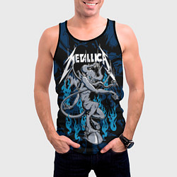 Майка-безрукавка мужская Metallica - damn, цвет: 3D-черный — фото 2