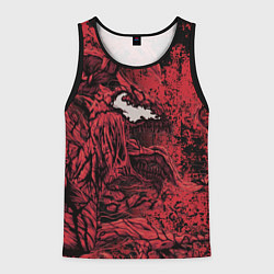 Мужская майка без рукавов Красный веном текстура Карнажа