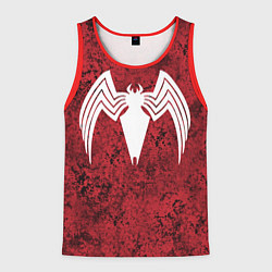 Майка-безрукавка мужская Знак венома на красном, цвет: 3D-красный
