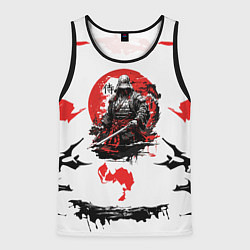 Майка-безрукавка мужская Кодекс самурая ниндзя, цвет: 3D-черный