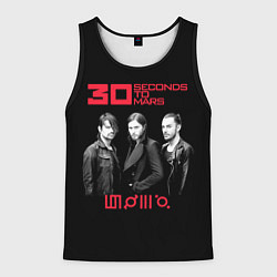 Майка-безрукавка мужская 30 Seconds to Mars poster, цвет: 3D-черный