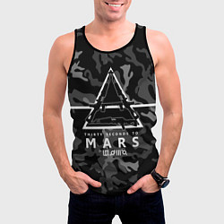 Майка-безрукавка мужская 30 Seconds to Mars - poster, цвет: 3D-черный — фото 2