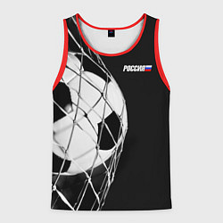 Мужская майка без рукавов Футбольный мяч в сетке ворот