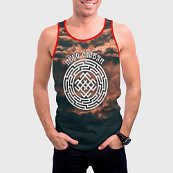 Майка-безрукавка мужская Белобог - небо славян, цвет: 3D-красный — фото 2