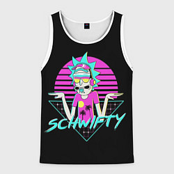 Майка-безрукавка мужская Рик швифтует, цвет: 3D-белый