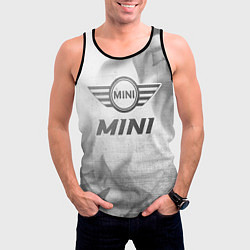 Майка-безрукавка мужская Mini - white gradient, цвет: 3D-черный — фото 2