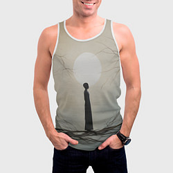 Майка-безрукавка мужская Минималистичный сюрреализм, цвет: 3D-белый — фото 2