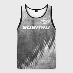 Мужская майка без рукавов Subaru - grey gradient посередине