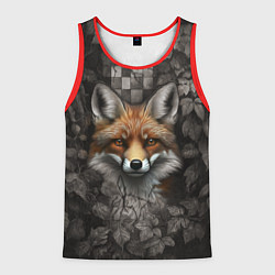 Майка-безрукавка мужская Внимательный лис, цвет: 3D-красный
