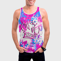 Майка-безрукавка мужская Мартышка Джинкс - Arcane, цвет: 3D-белый — фото 2