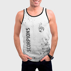 Майка-безрукавка мужская Scorpions - white gradient вертикально, цвет: 3D-черный — фото 2