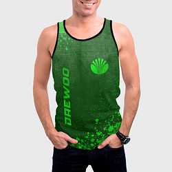 Майка-безрукавка мужская Daewoo - green gradient вертикально, цвет: 3D-черный — фото 2