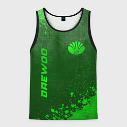 Майка-безрукавка мужская Daewoo - green gradient вертикально, цвет: 3D-черный