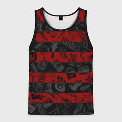 Майка-безрукавка мужская Гранж стиль нирвана, цвет: 3D-черный