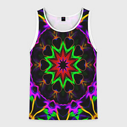 Мужская майка без рукавов Неоновая геометрия узоры