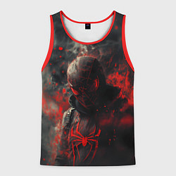 Майка-безрукавка мужская Black Spider-man, цвет: 3D-красный