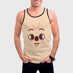 Майка-безрукавка мужская Quokka skzoo, цвет: 3D-черный — фото 2