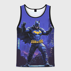 Майка-безрукавка мужская Бэтмен в стойке победителя, цвет: 3D-черный