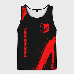Мужская майка без рукавов Danganronpa - red gradient вертикально
