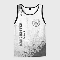 Майка-безрукавка мужская Manchester City - white gradient вертикально, цвет: 3D-черный