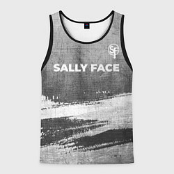 Мужская майка без рукавов Sally Face - grey gradient посередине