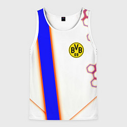 Майка-безрукавка мужская Borussia geometry sport, цвет: 3D-белый
