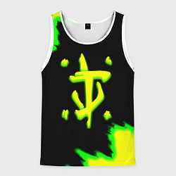 Мужская майка без рукавов Doom огненное лого краски