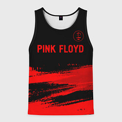 Мужская майка без рукавов Pink Floyd - red gradient посередине