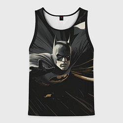 Майка-безрукавка мужская Бэтмен черный плащ, цвет: 3D-черный