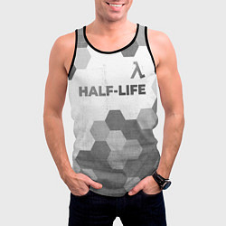 Майка-безрукавка мужская Half-Life - white gradient посередине, цвет: 3D-черный — фото 2