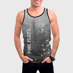 Майка-безрукавка мужская Pink Floyd - grey gradient вертикально, цвет: 3D-черный — фото 2