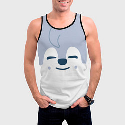 Майка-безрукавка мужская Wolf Chan skzoo, цвет: 3D-черный — фото 2
