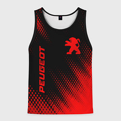 Мужская майка без рукавов Peugeot - red gradient вертикально