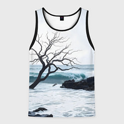 Мужская майка без рукавов Дерево в море