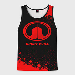 Мужская майка без рукавов Great Wall - red gradient
